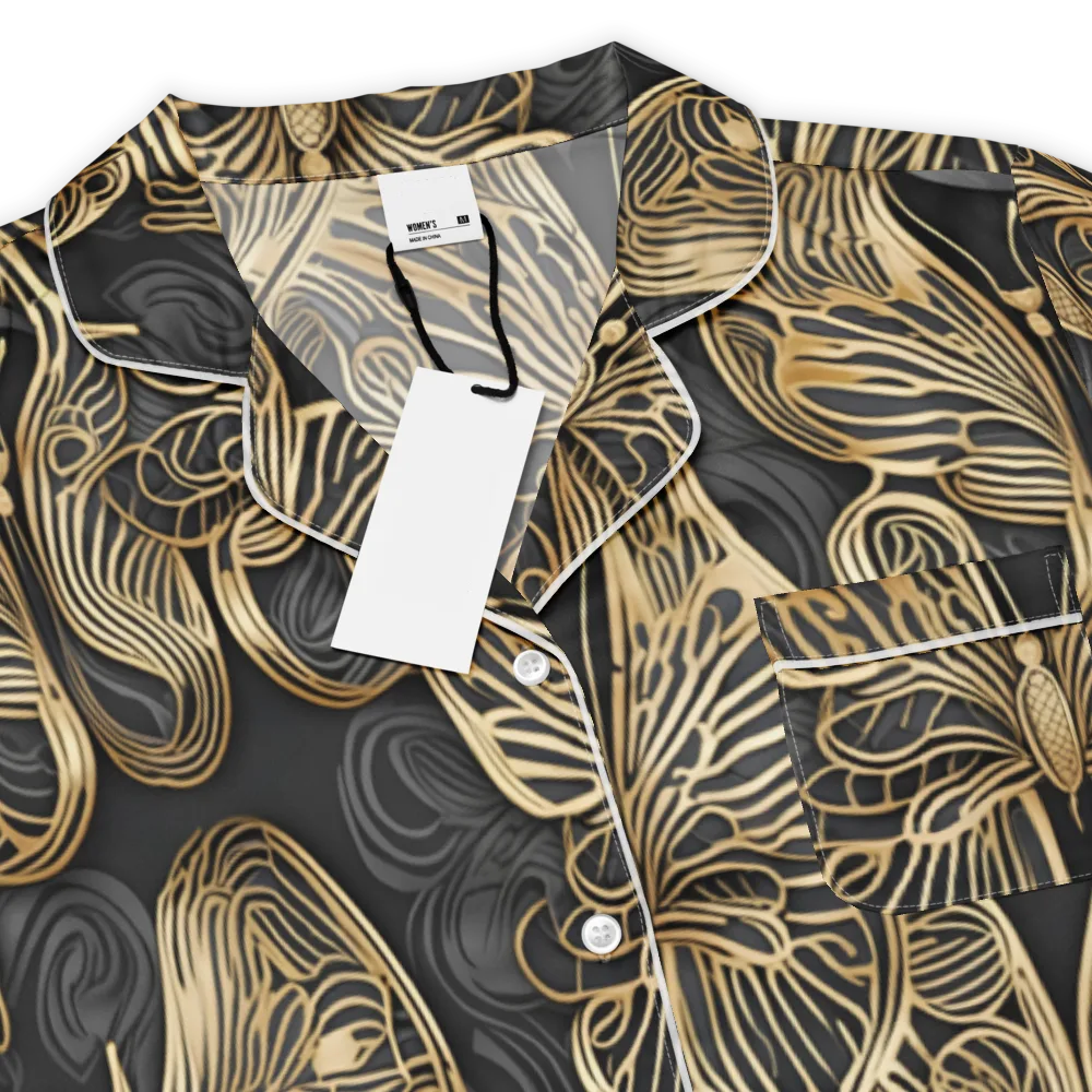 Gilded Metamorphosis on Women's Short Sleeve Pajama Top — Product details