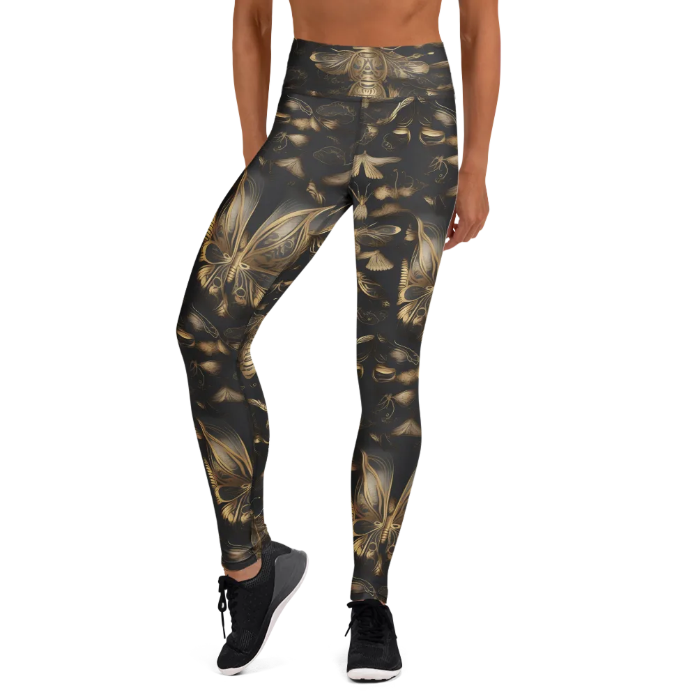 Nocturne Insects on Yoga Leggings — Front