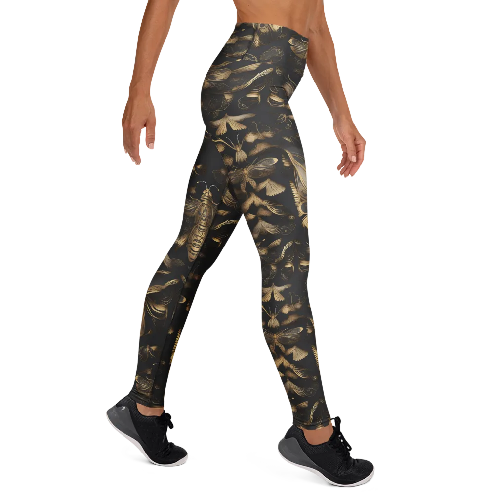 Nocturne Insects on Yoga Leggings — Right