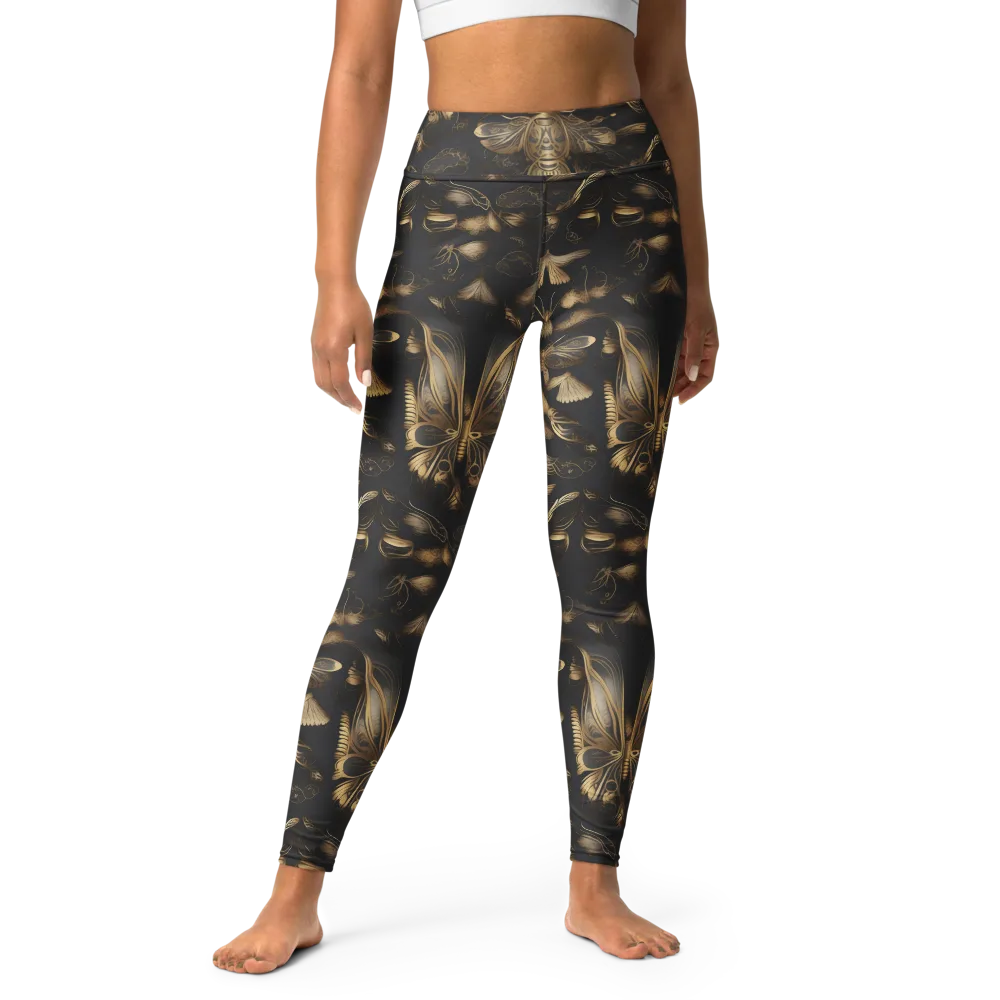Nocturne Insects on Yoga Leggings — Front