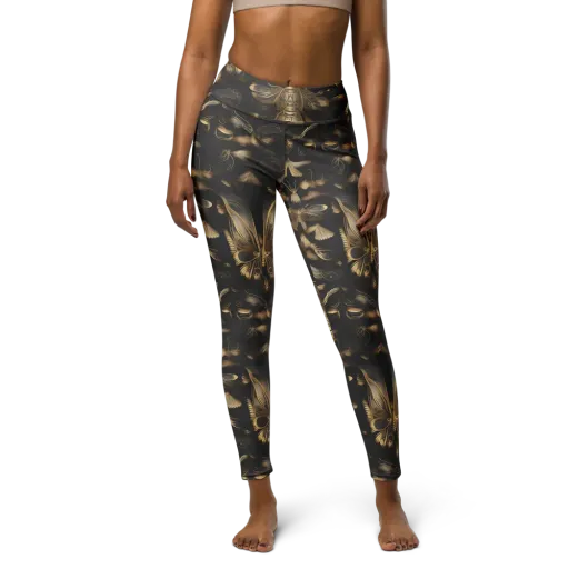 Nocturne Insects on a Yoga Leggings