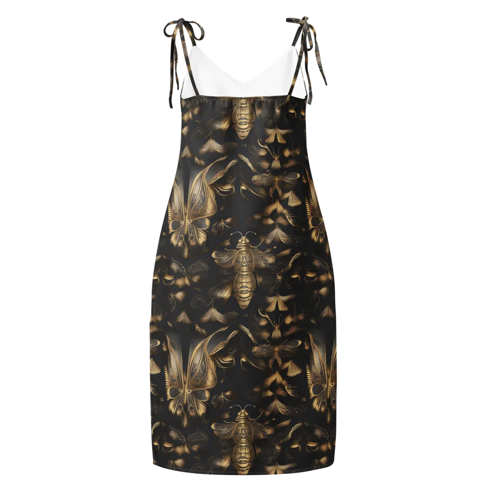 Nocturne Insects on Slip Dress — Back