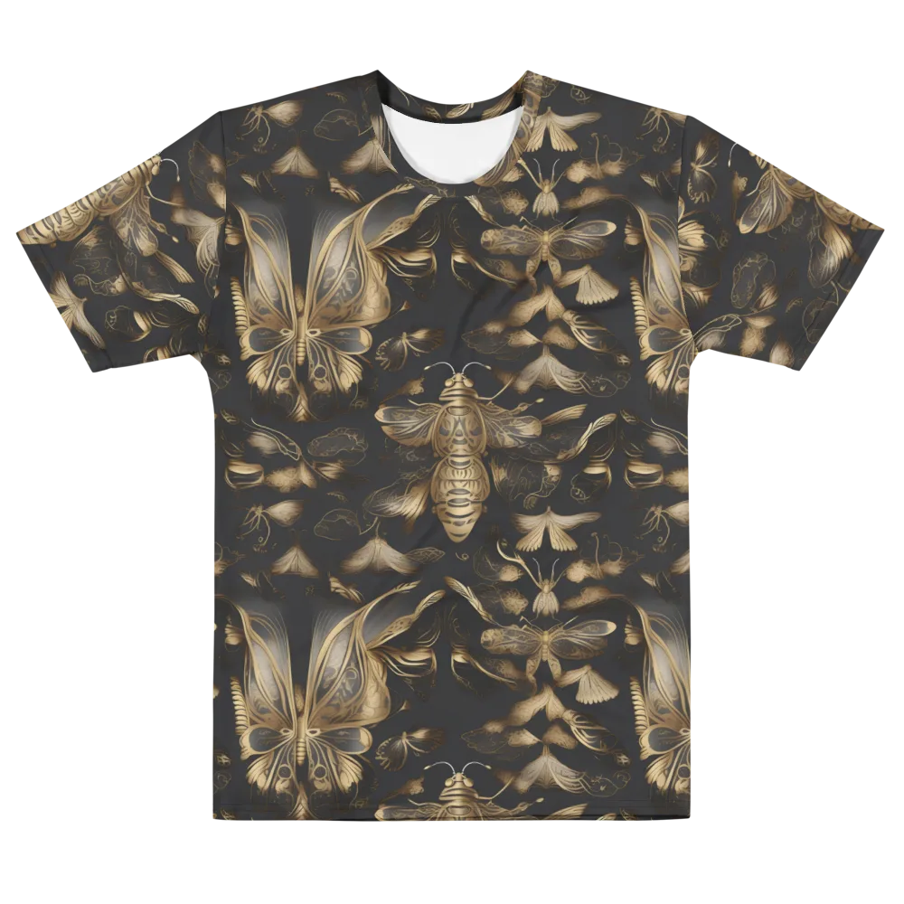 Nocturne Insects on Men's Cotton Crew Neck T-Shirt — Front