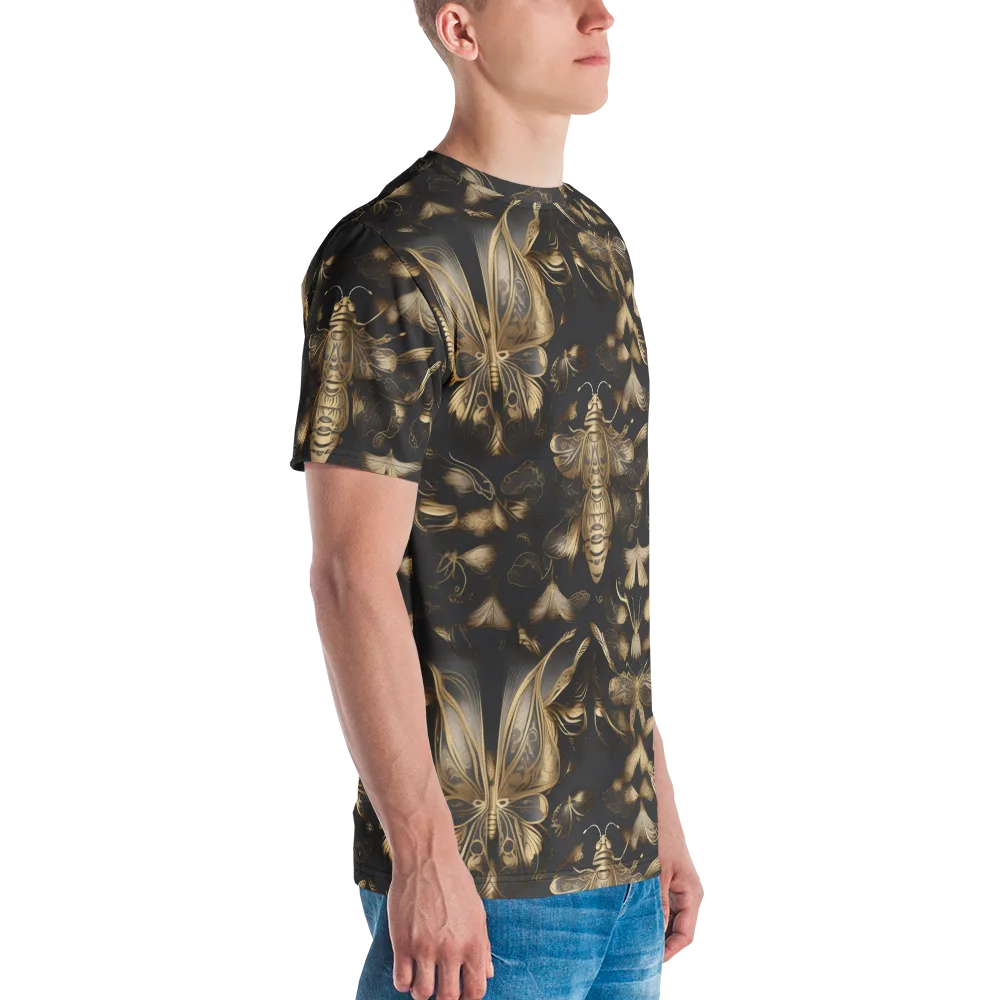 Nocturne Insects on Men's Crew Neck T-Shirt — Right