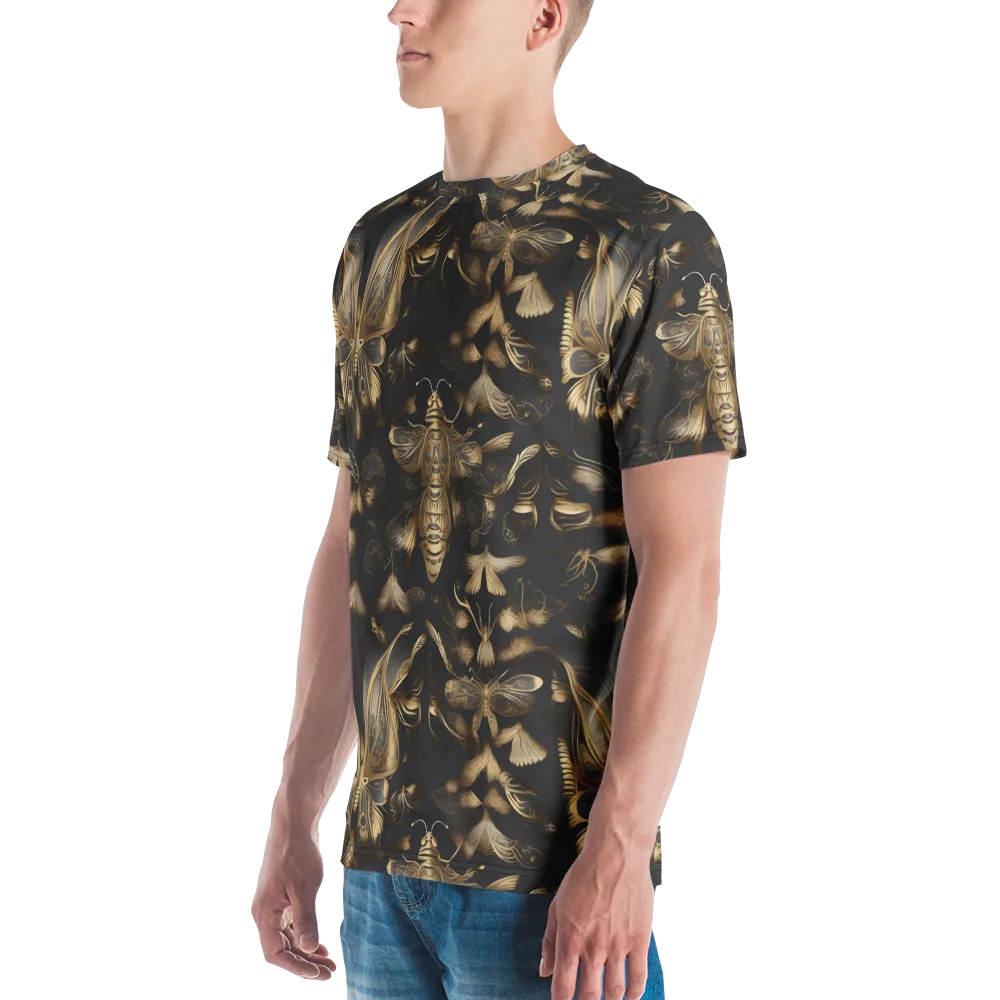 Nocturne Insects on Men's Crew Neck T-Shirt — Left