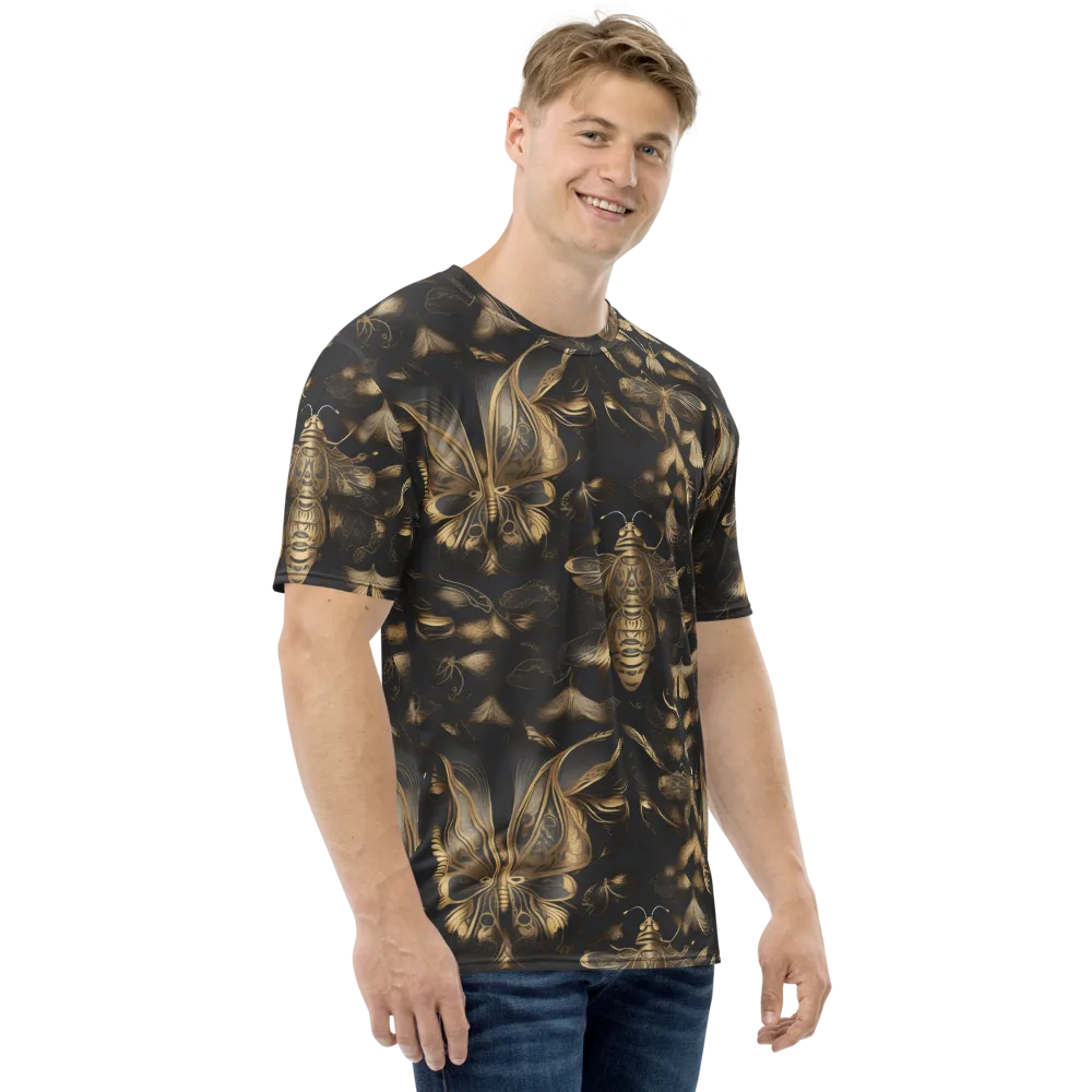 Nocturne Insects on Men's Crew Neck T-Shirt — Right