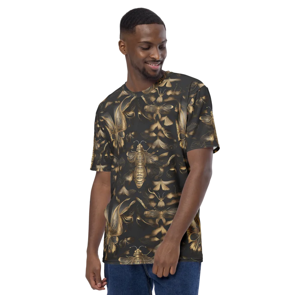 Nocturne Insects on Men's Crew Neck T-Shirt — Left