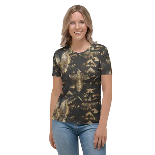 Nocturne Insects on a Women's Crew Neck T-Shirt