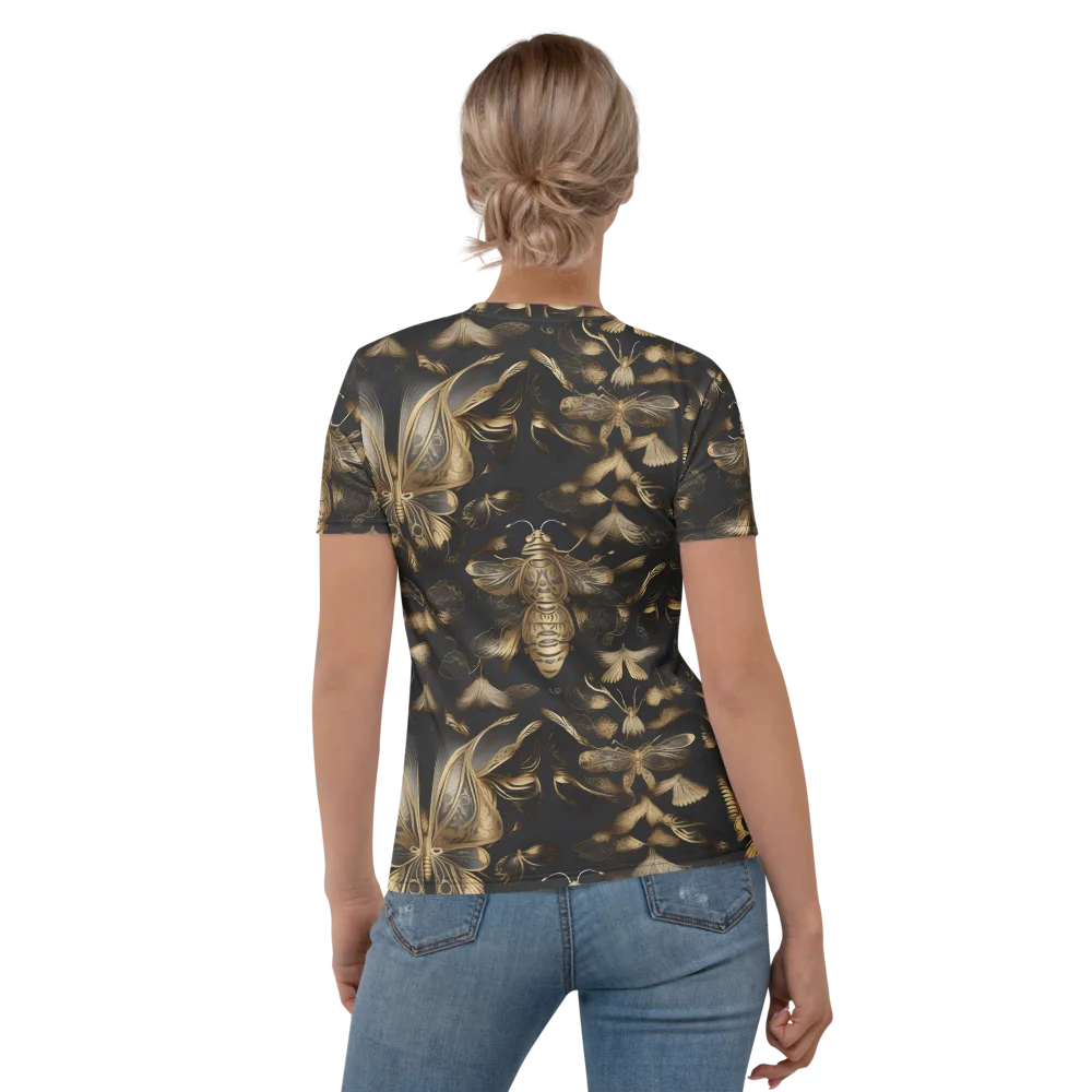 Nocturne Insects on Women's Crew Neck T-Shirt — Back