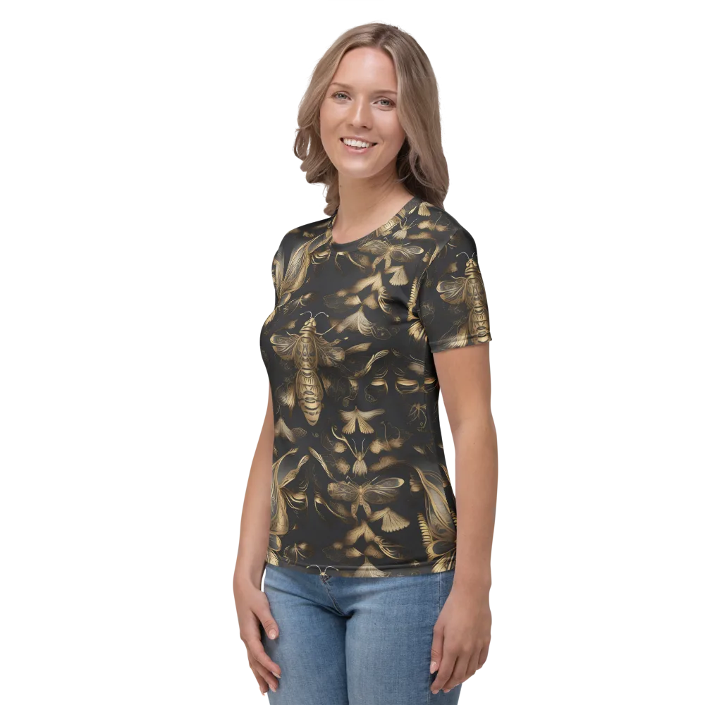 Nocturne Insects on Women's Crew Neck T-Shirt — Left