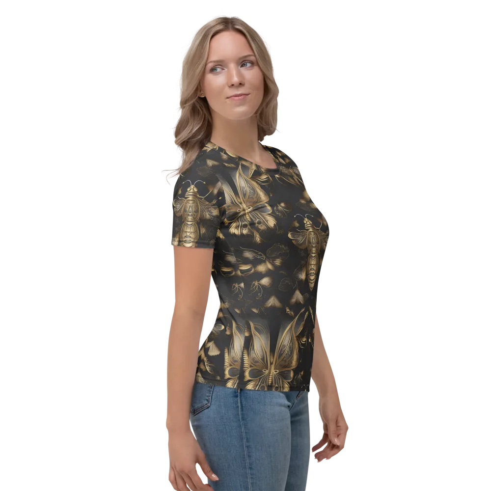 Nocturne Insects on Women's Crew Neck T-Shirt — Right