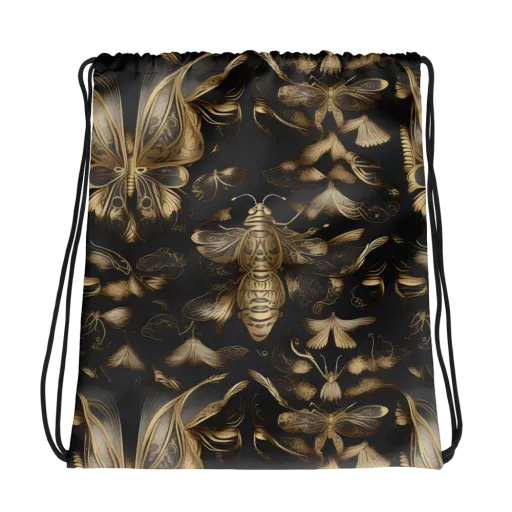 Nocturne Insects on a Drawstring Bag