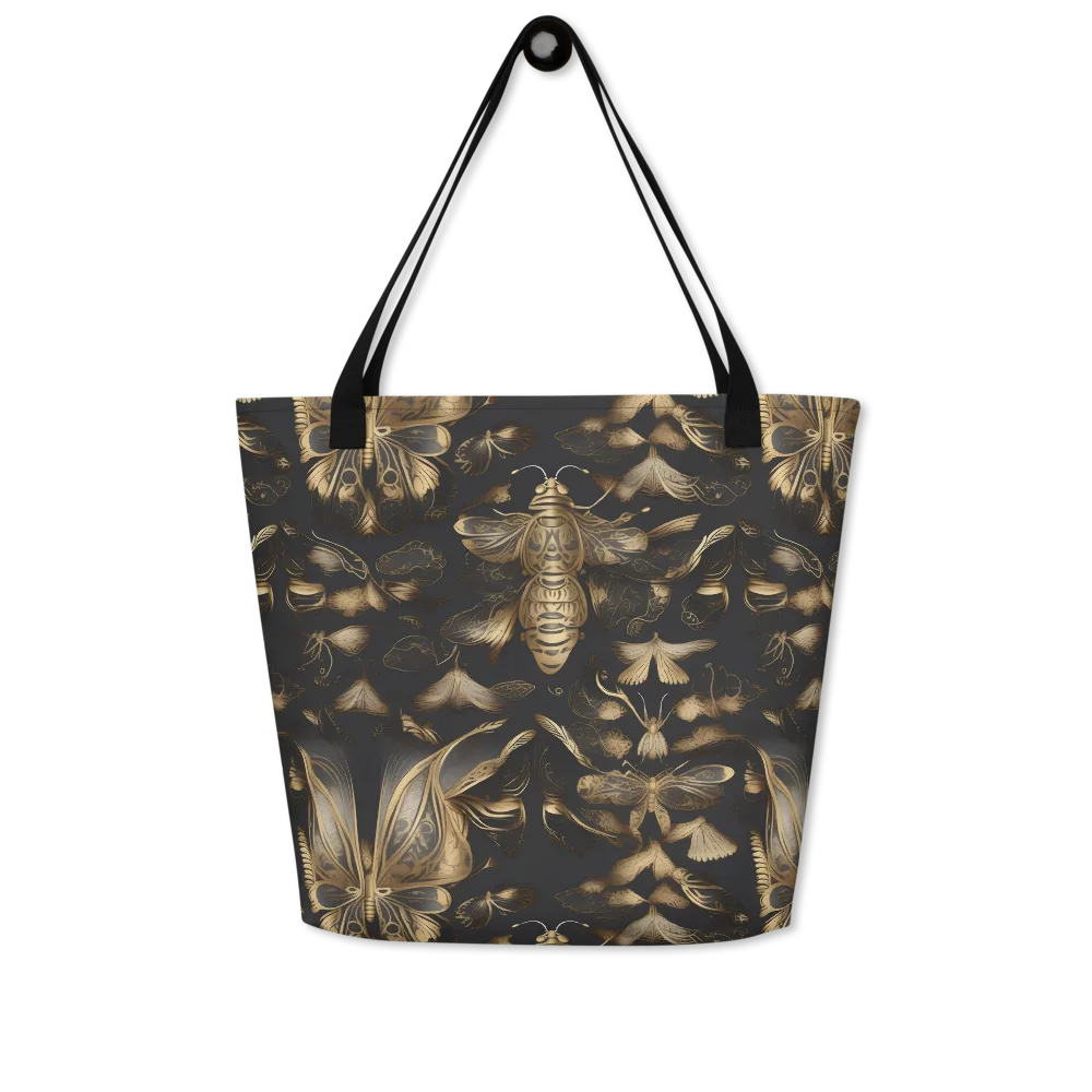 Nocturne Insects on Large Tote Bag W/ Pocket — Front
