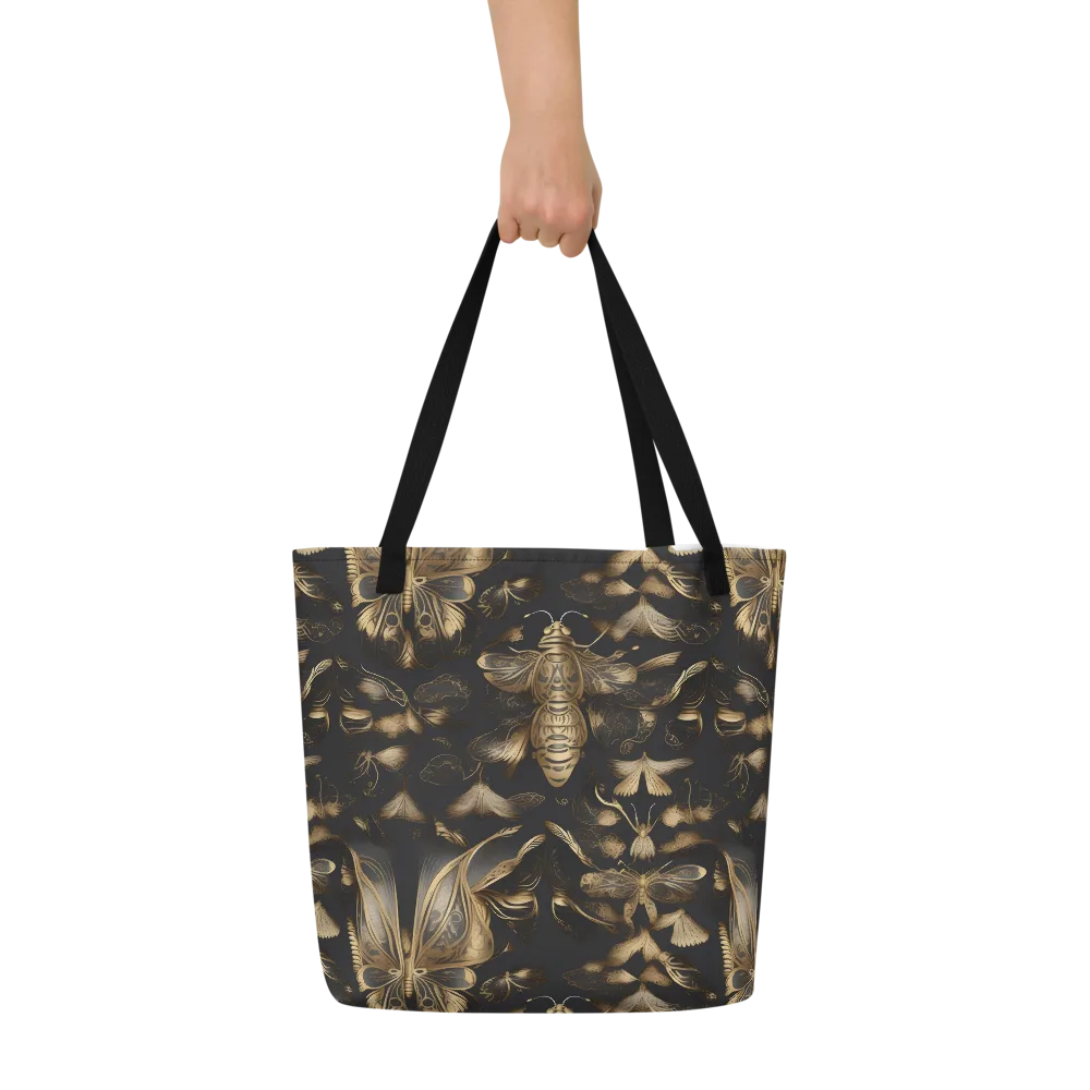 Nocturne Insects on Large Tote Bag W/ Pocket — Front