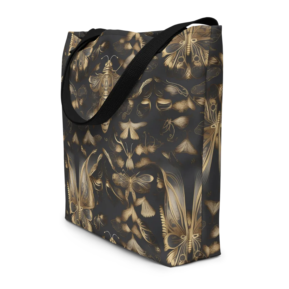 Nocturne Insects on Large Tote Bag W/ Pocket — Front