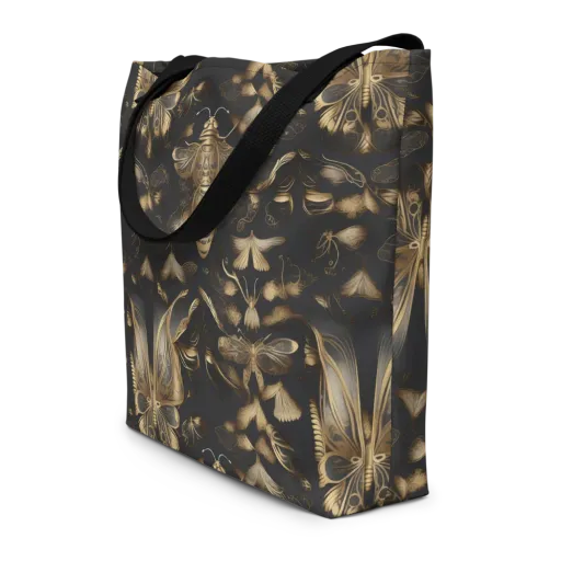 Nocturne Insects on a Large Tote Bag W/ Pocket