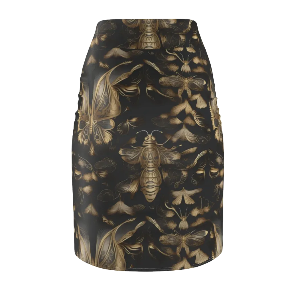 Nocturne Insects on Pencil Skirt — Back