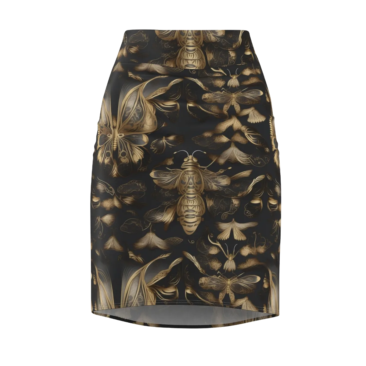 Nocturne Insects on Pencil Skirt — Front