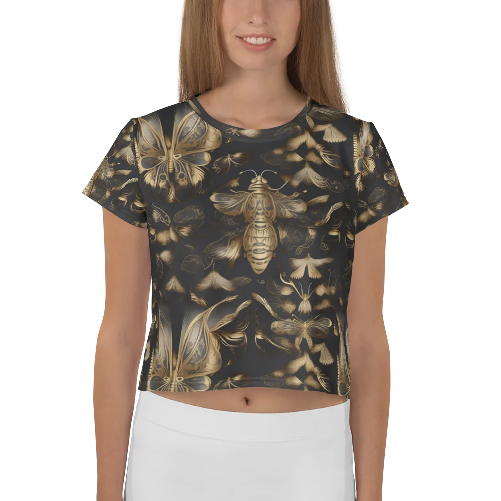 Nocturne Insects on Crop Tee — Front