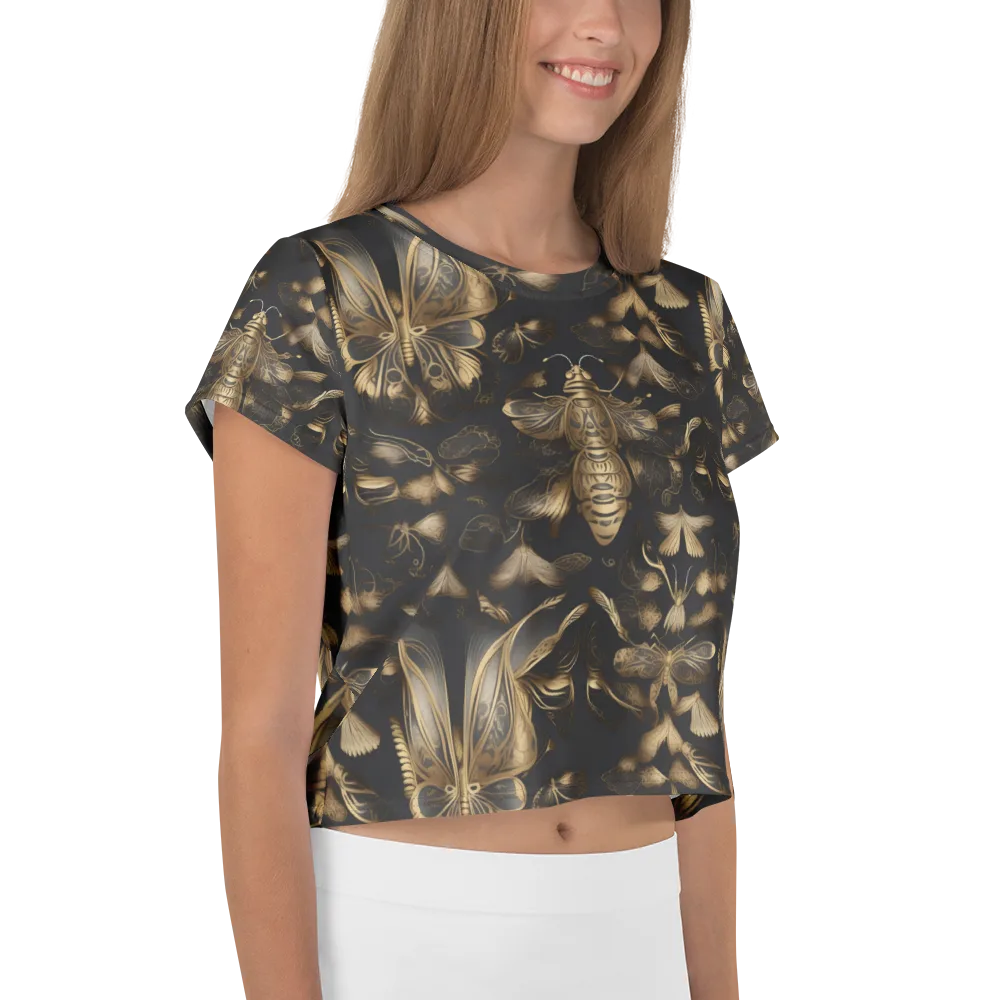 Nocturne Insects on Crop Tee — Right