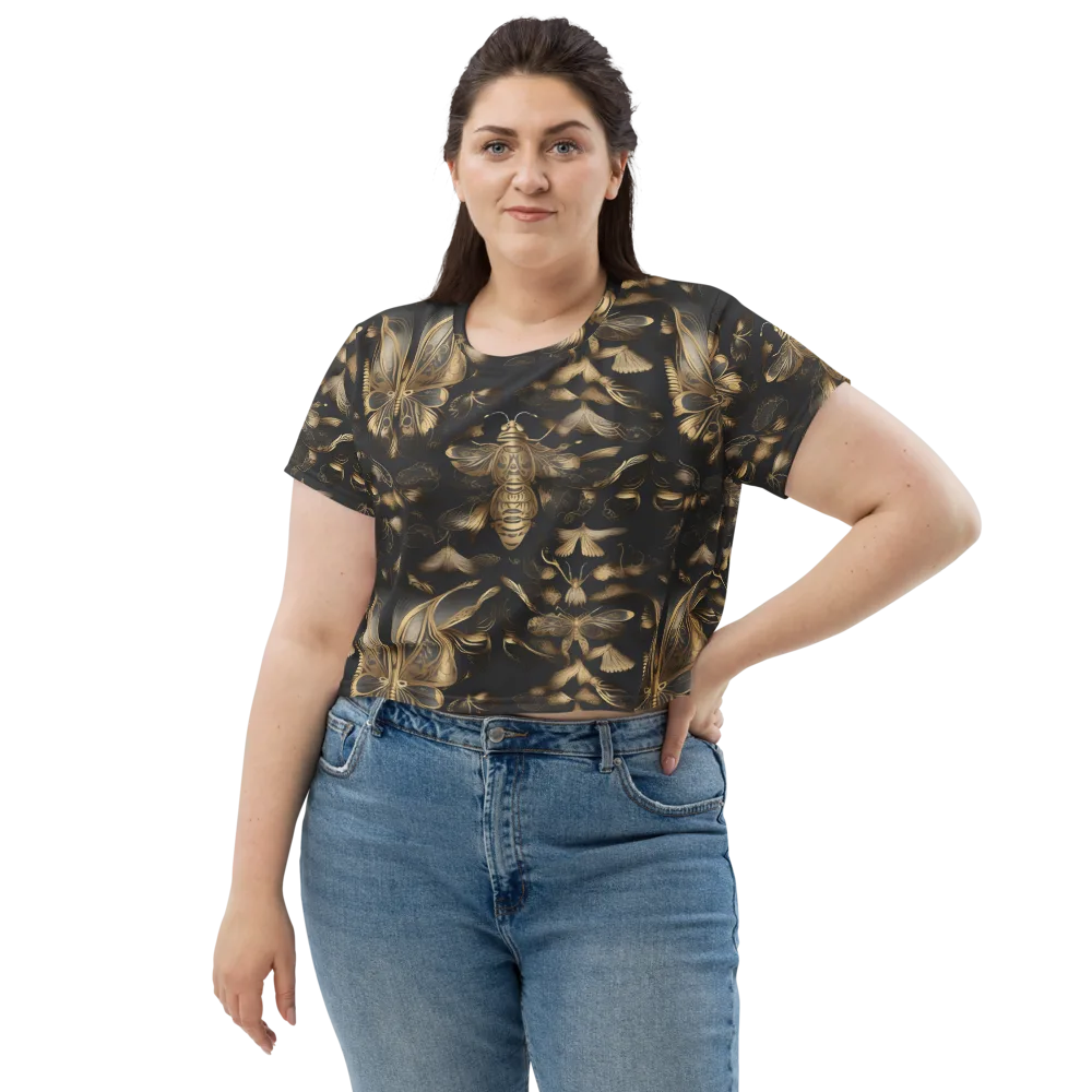Nocturne Insects on Crop Tee — Front