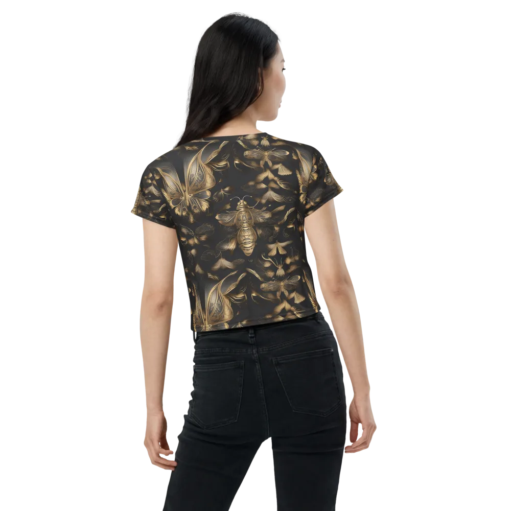 Nocturne Insects on Crop Tee — Back