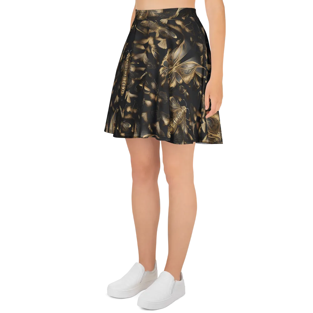Nocturne Insects on Skater Skirt — Left