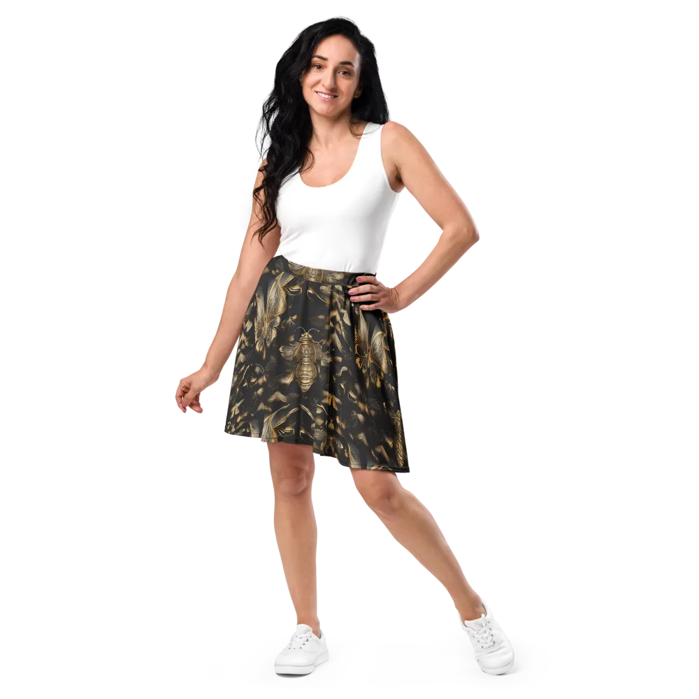 Nocturne Insects on Skater Skirt — Front