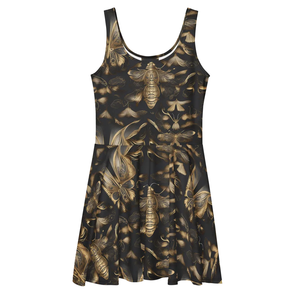 Nocturne Insects on Skater Dress — Front