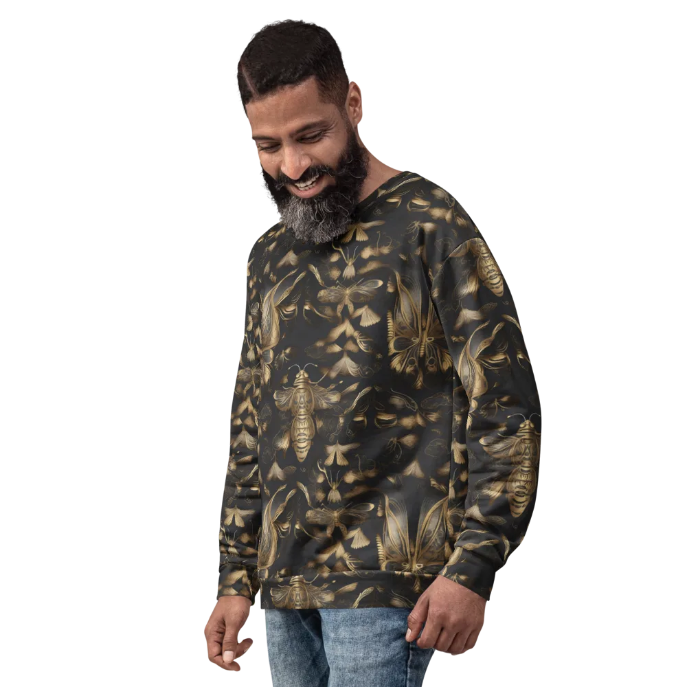 Nocturne Insects on Sweatshirt — Left Front