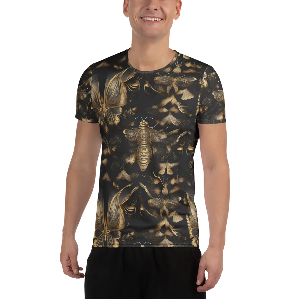 Nocturne Insects on Men's Athletic T-Shirt — Front