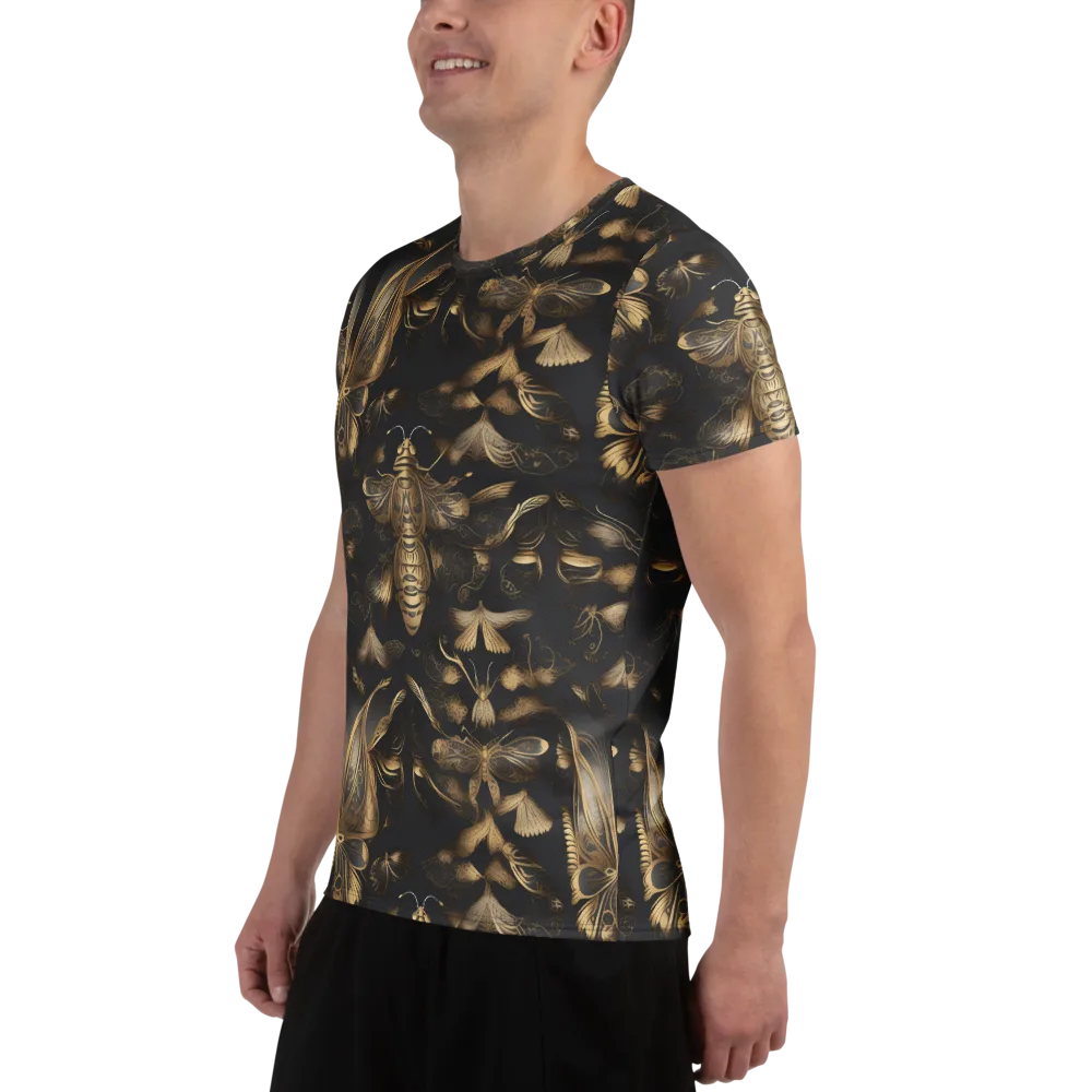 Nocturne Insects on Men's Athletic T-Shirt — Left