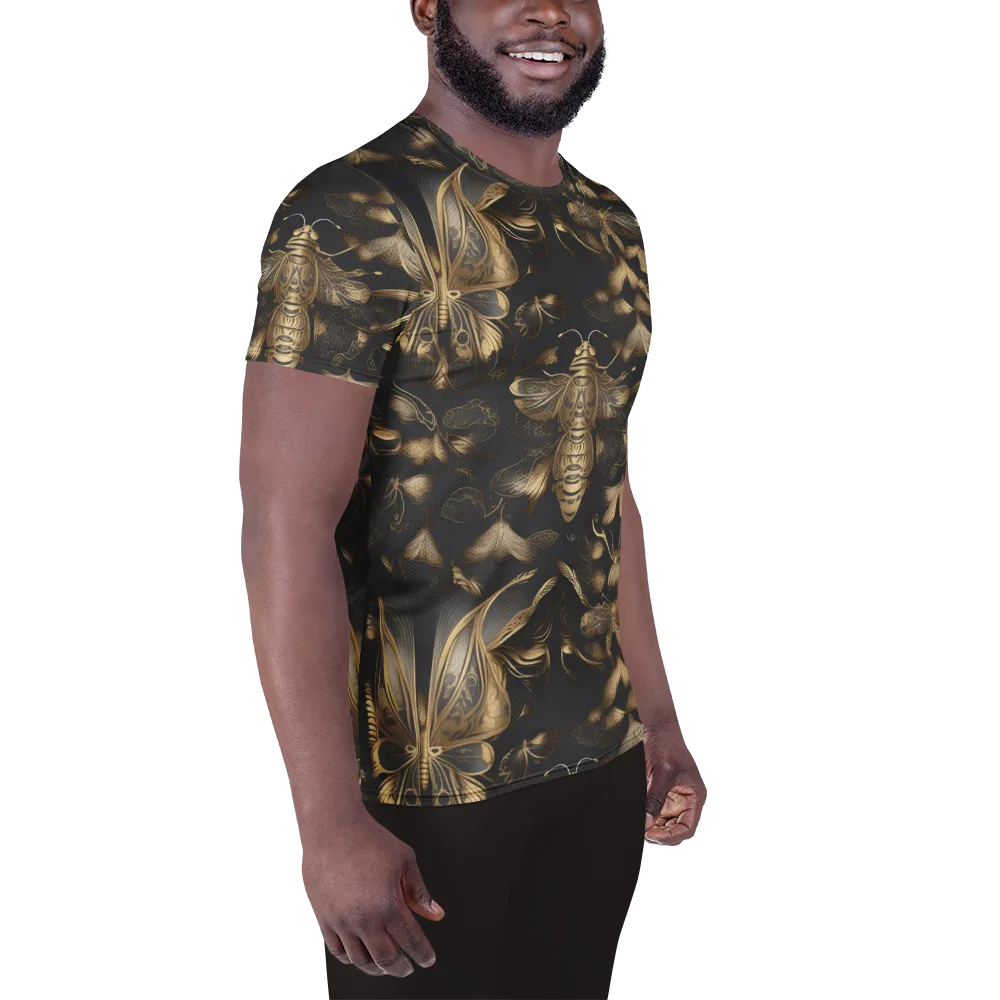 Nocturne Insects on Men's Athletic T-Shirt — Right