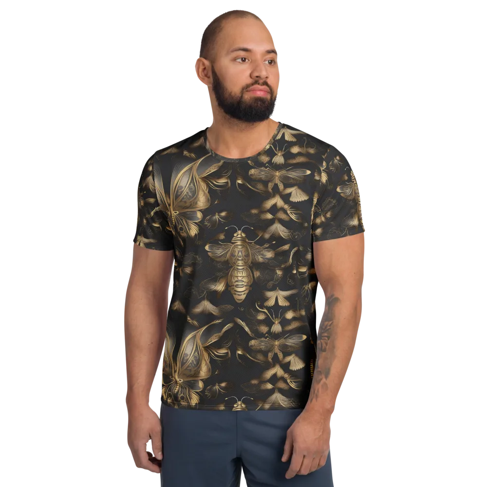 Nocturne Insects on Men's Athletic T-Shirt — Front