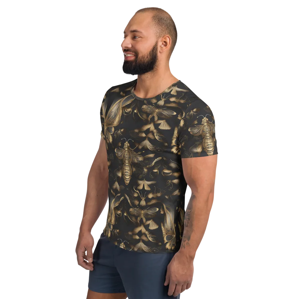 Nocturne Insects on Men's Athletic T-Shirt — Left