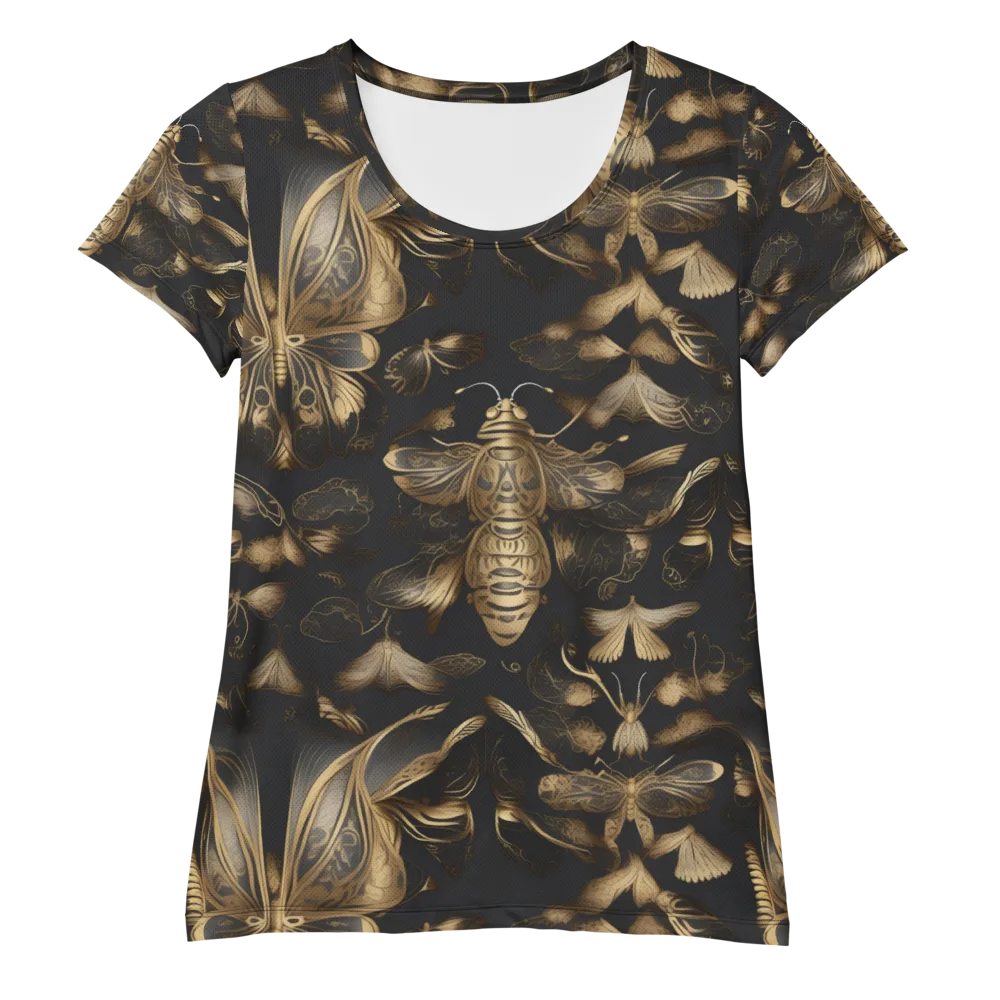 Nocturne Insects on Women's Athletic T-Shirt — Front
