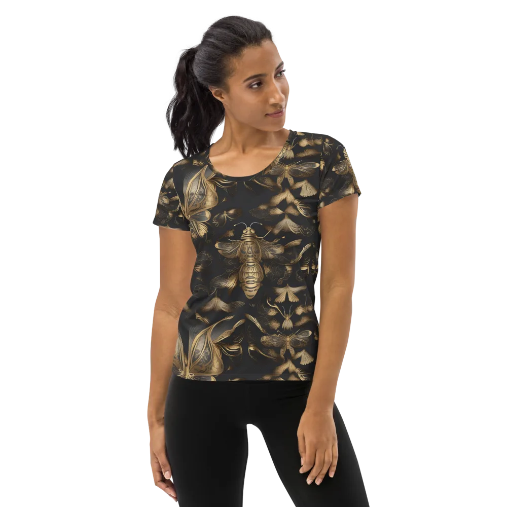 Nocturne Insects on Women's Athletic T-Shirt — Front