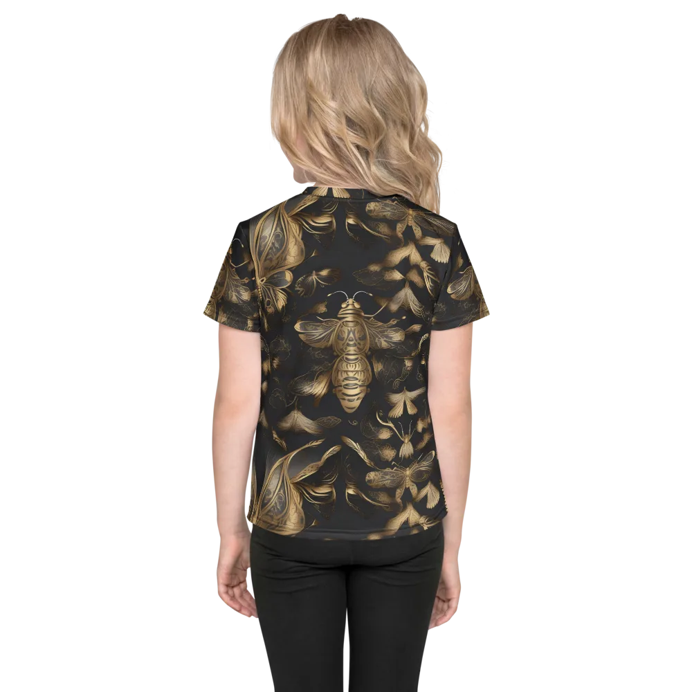Nocturne Insects on Kids Crew Neck T-Shirt — Back