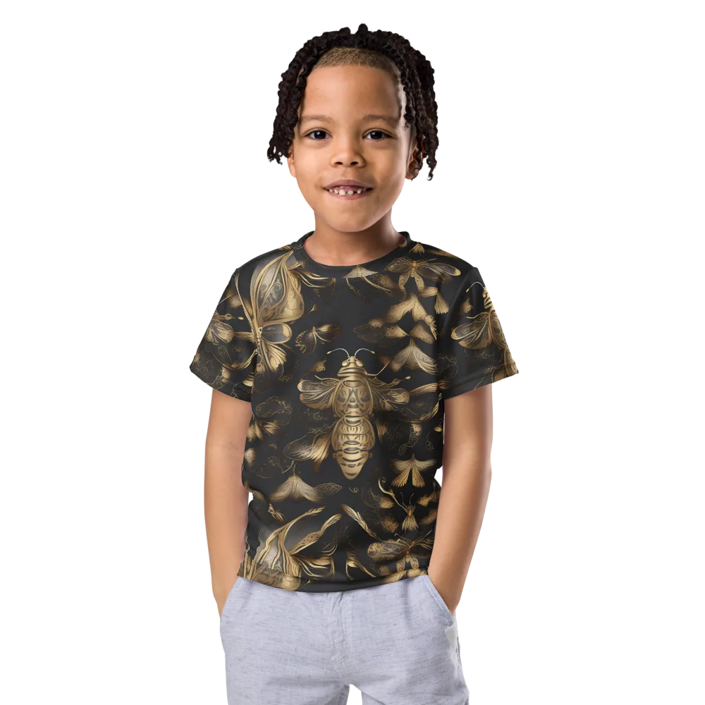 Nocturne Insects on Kids Crew Neck T-Shirt — Front