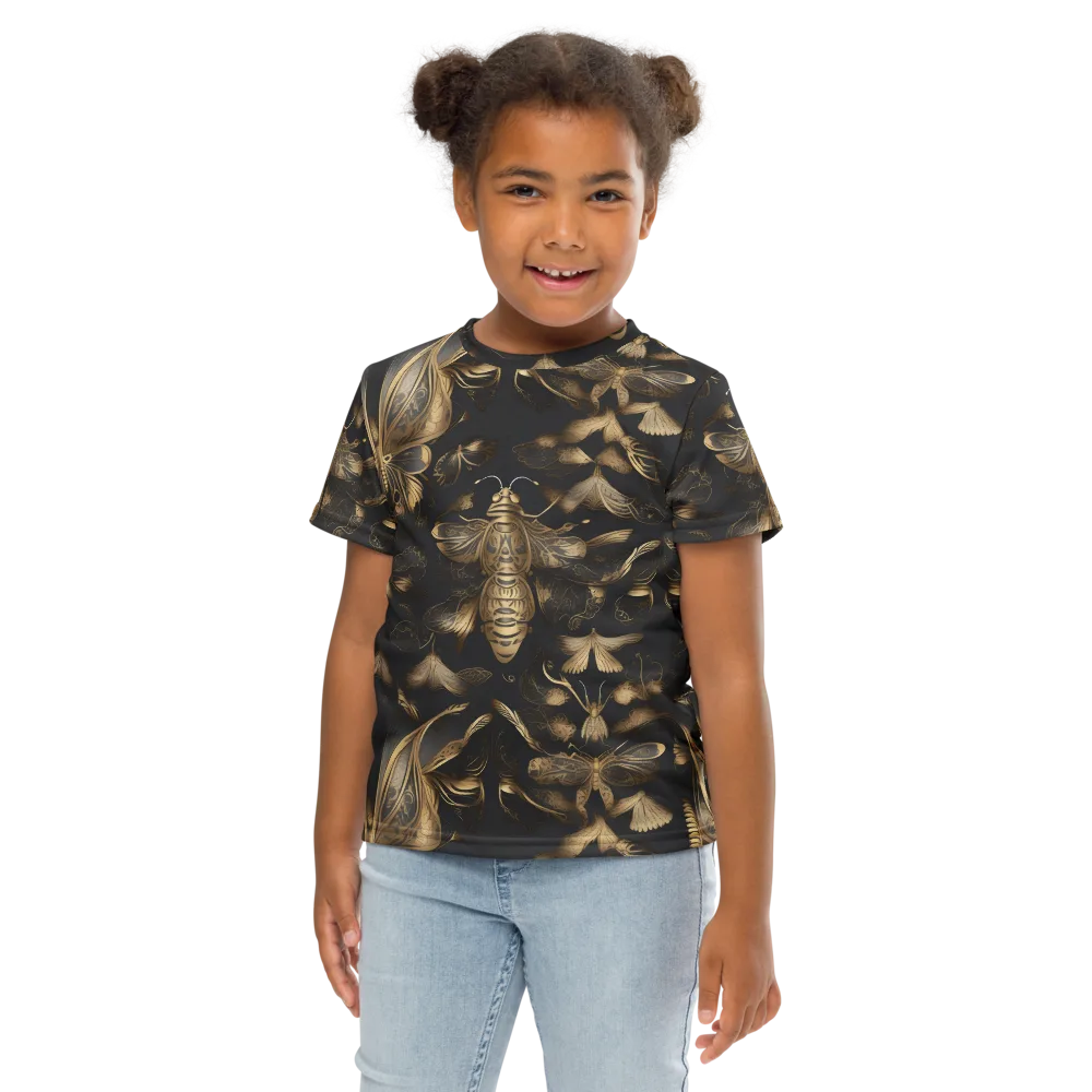 Nocturne Insects on Kids Crew Neck T-Shirt — Front
