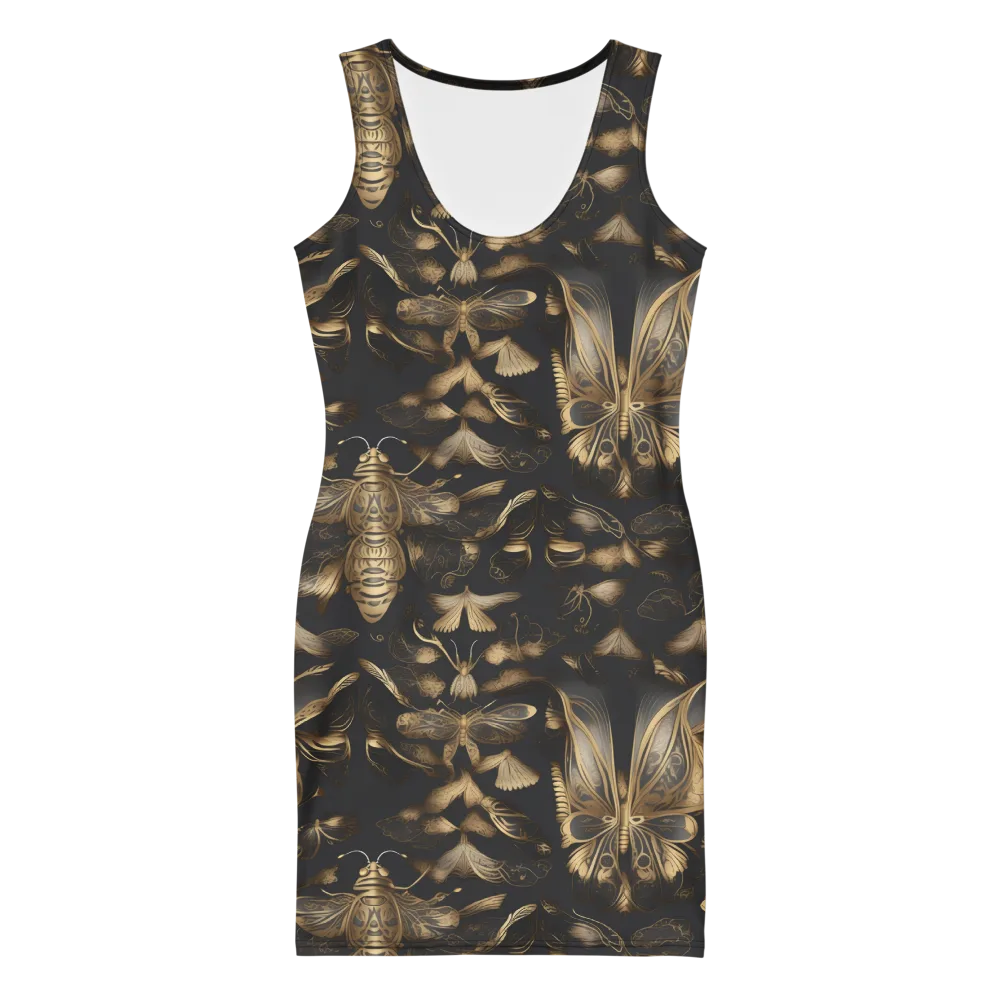 Nocturne Insects on Bodycon Dress — Front