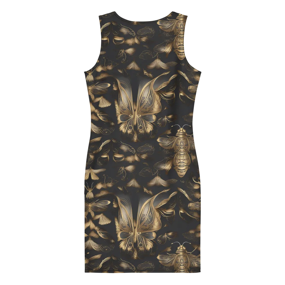 Nocturne Insects on Bodycon Dress — Back