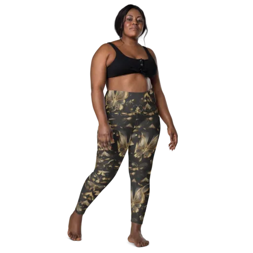 Nocturne Insects on a Leggings with Pockets