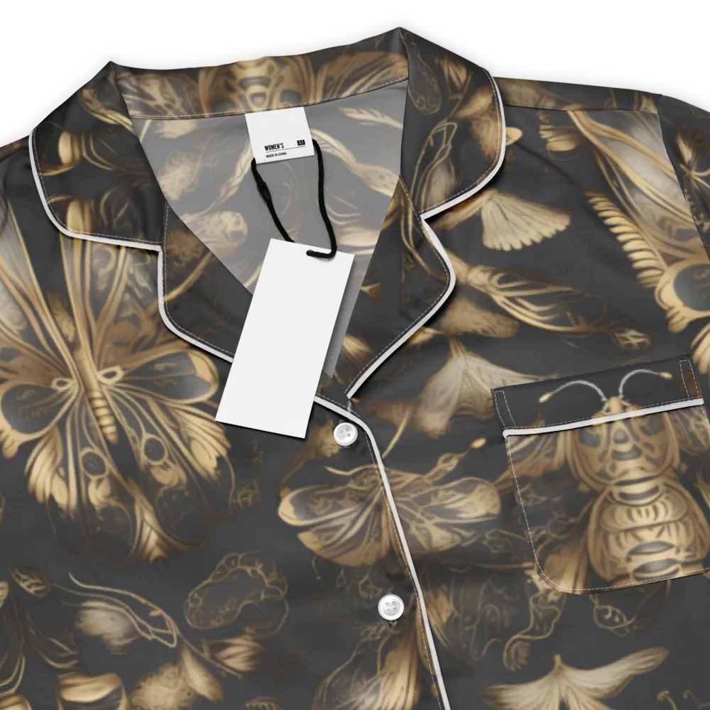 Nocturne Insects on Women's Short Sleeve Pajama Top — Product details