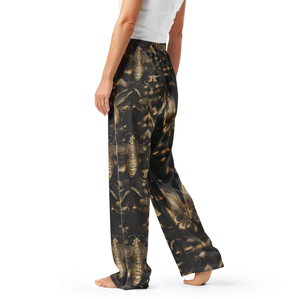 Nocturne Insects on Women's Pajama Pants — Left
