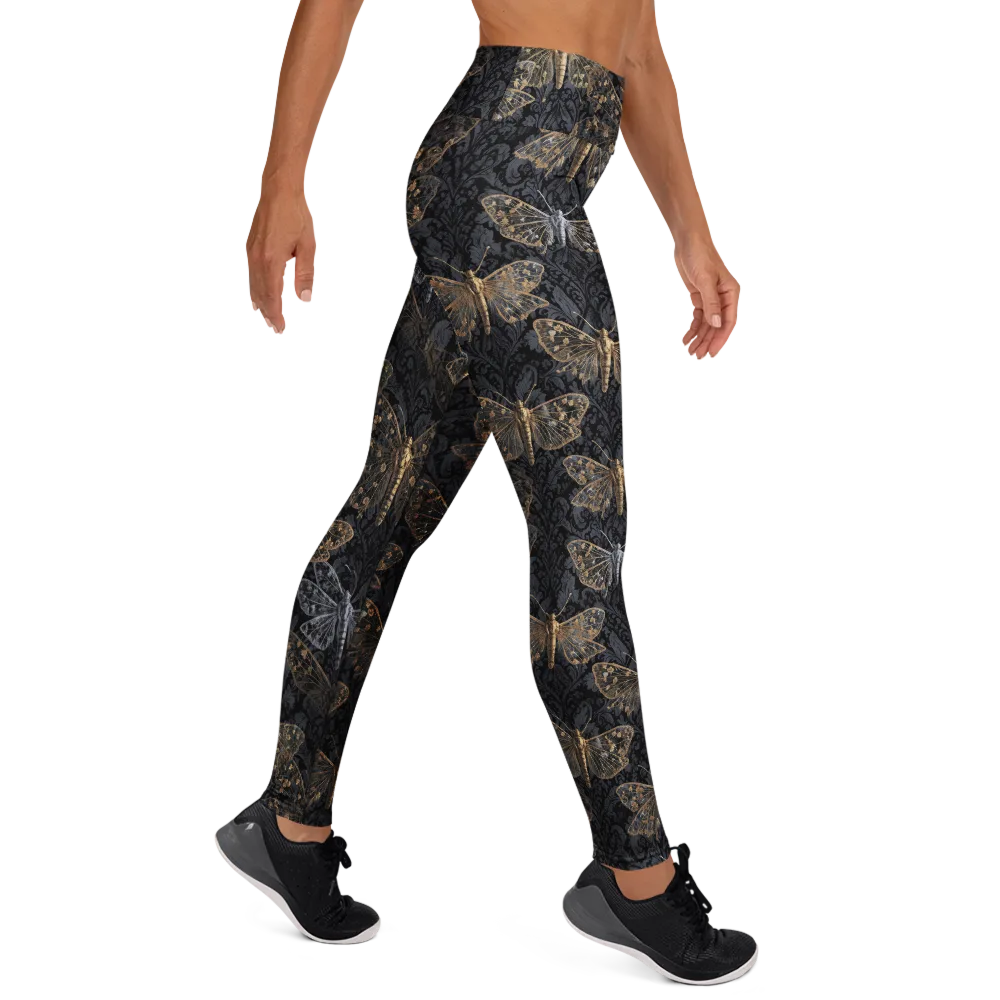 Gilded Nightwing on Yoga Leggings — Right