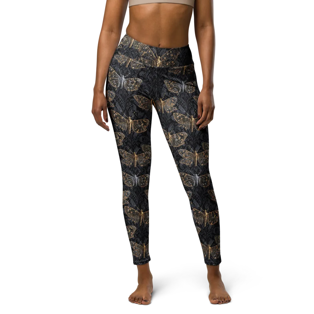 Gilded Nightwing on Yoga Leggings — Front