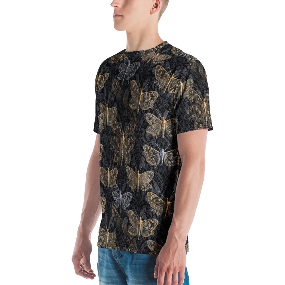 Gilded Nightwing on Men's Crew Neck T-Shirt — Left
