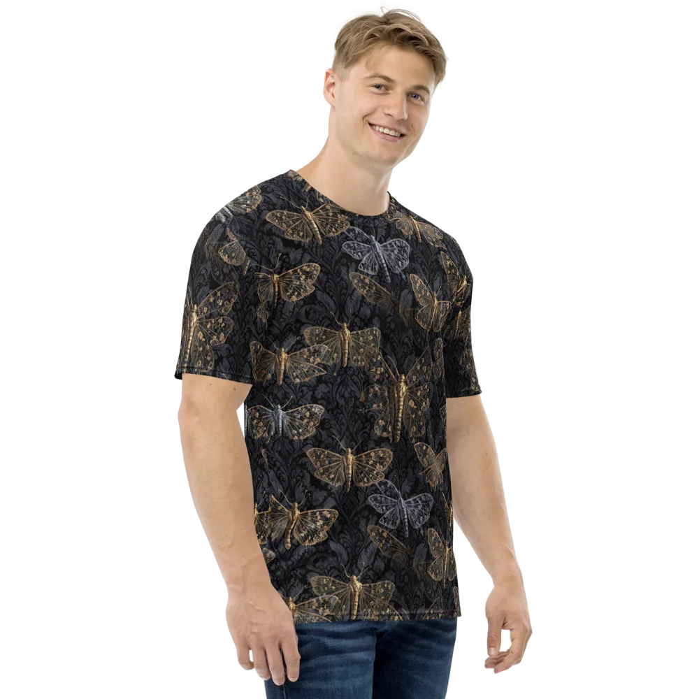 Gilded Nightwing on Men's Crew Neck T-Shirt — Right