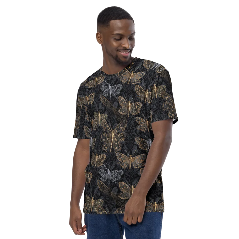 Gilded Nightwing on Men's Crew Neck T-Shirt — Left